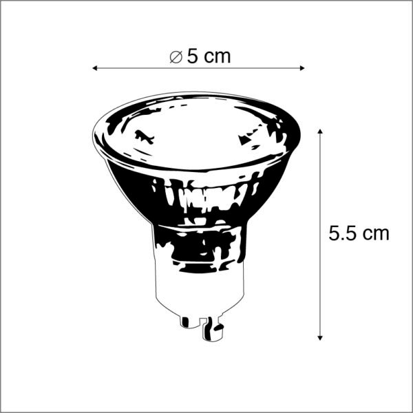 Sada 5 ks GU10 LED žiarovky COB 5W 450LM 3000K - Image 2