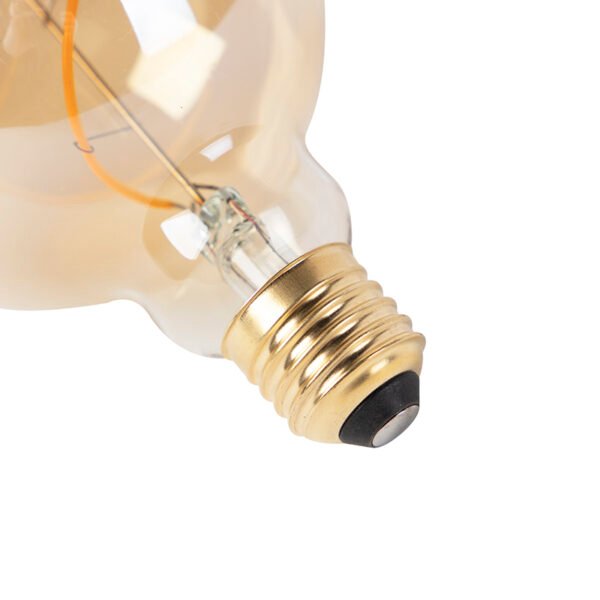 Sada 5 stmievateľných LED žiaroviek so špirálovým vláknom E27 G95 zlatá 4W 270lm 2100K - Image 2