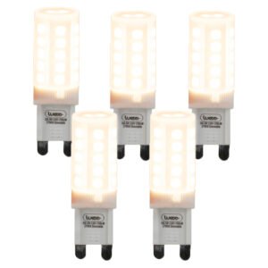 Sada 5 G9 stmievateľných LED žiaroviek 3W 280lm 2700K