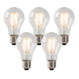 Sada 5 LED žiaroviek E27 číre 3W 250lm 2200K