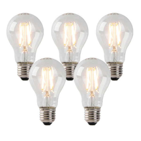 Sada 5 LED žiaroviek E27 číre 3W 250lm 2200K