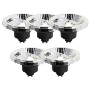 Sada 5 GU10 3-stupňovej stmievateľnej LED žiarovky 111 mm 10,5 W 770 lm 4000 K