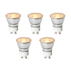 Sada 5 stmievateľných LED žiaroviek GU10 35 mm 4W 200 lm 2200K