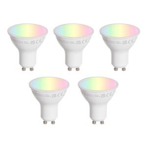 Set van 5 GU10 50mm LED lampen helder 4.7W 400 lm 2200-2400K