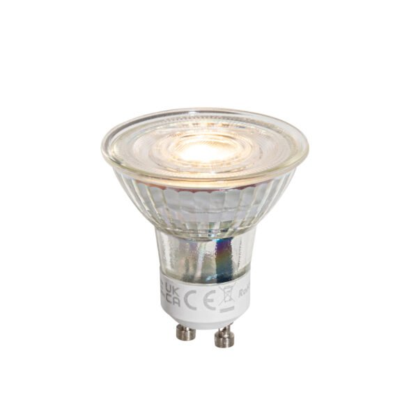 Set van 5 GU10 50mm dimbare LED lampen helder 4.5W 365 lm 2700K - Image 2