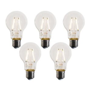 Set van 5 E27 LED lampen A60 helder 3W 320 lm 2700K