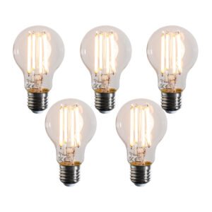 Set van 5 Smart E27 dimbaar in Kelvin LED lampen A60 helder 7W 806 lm 1800-3000K