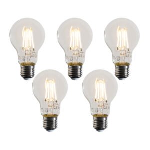 Set van 5 E27 dimbare LED lampen A60 helder 4W 470 lm 2700K